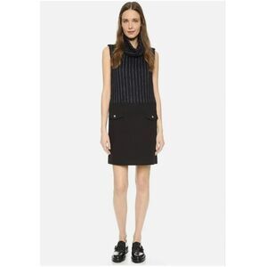 Sea New York Wool Mohair Pinstripe Dress Women's 2 Navy Black Preppy Career NWT